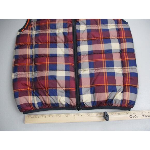 ECOALF Cardiff Vest Jacket Puffer Down Fill Primaloft Full Zip Tartan Plaid Logo - Picture 8 of 16